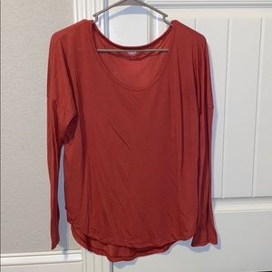 Dark orange long sleeve shirt